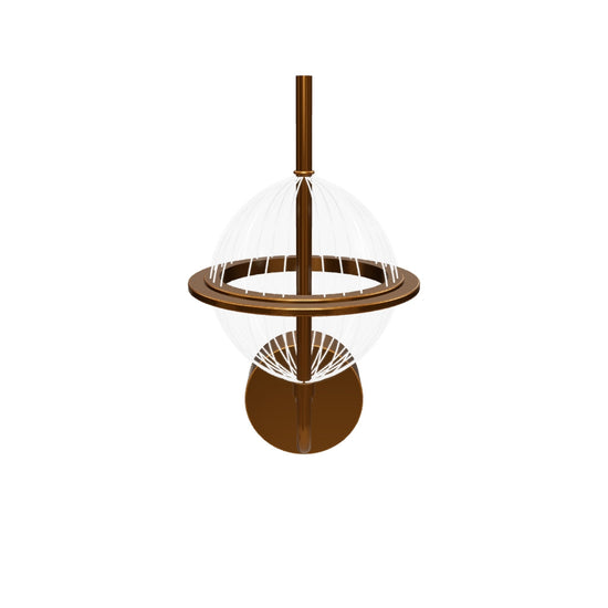 Carina Globe Transparent Acrylic Gold Led Wall Sconce 14 Cm