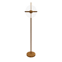 Carina Globe Transparent Acrylic Gold Floor Lamp 33 Cm