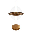 Carina Globe Transparent Acrylic Gold Table Lamp 23 Cm