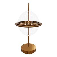 Carina Globe Transparent Acrylic Gold Table Lamp 23 Cm