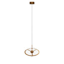 Carina Single Flattened Transparent Acrylic Gold Pendant Light 40 Cm