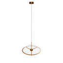 Carina Single Flattened Transparent Acrylic Gold Pendant Light 60 Cm