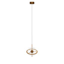 Carina Single Transparent Acrylic Gold Pendant Light Chandelier 30 Cm