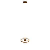 Carina Single Transparent Acrylic Gold Pendant Light Chandelier 30 Cm