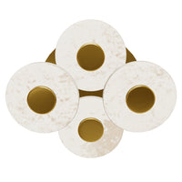 Efes Brushed Brass Marble Led Wall Sconce
