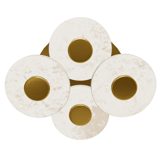 Efes Brushed Brass Marble Led Wall Sconce