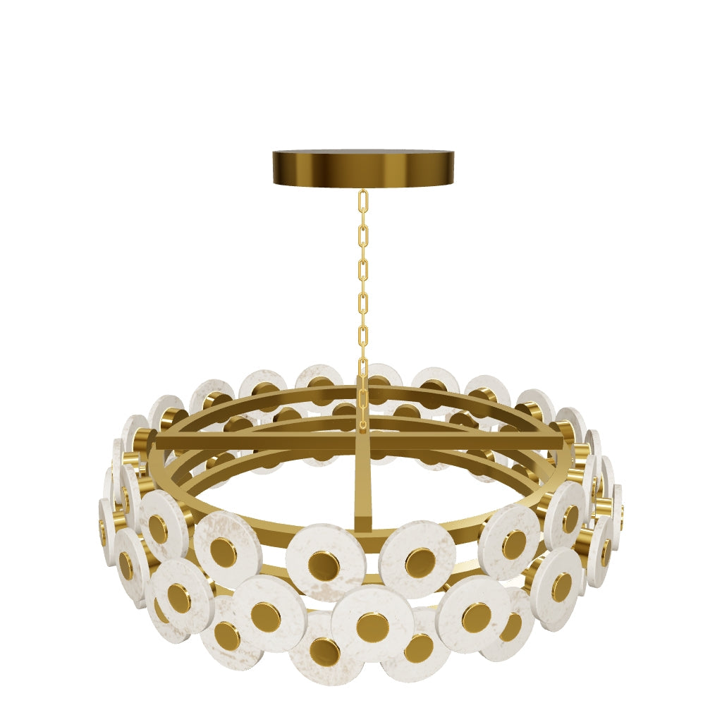 Efes Antique Marble Led Chandelier