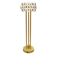 Efes Marble Brushed Brass Floor Lamp