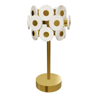 Efes Marble Brushed Brass Table Lamp
