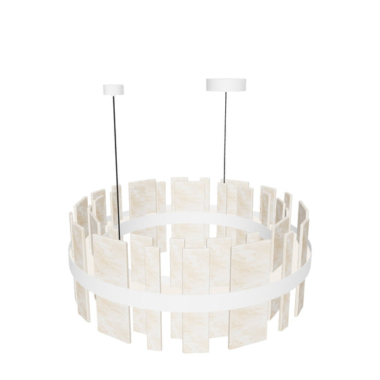 Ekho Marble Platinum Pendant Light Chandelier 80 Cm