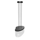 Gambia Honey Glass Black Pendant Light Chandelier 36 Cm
