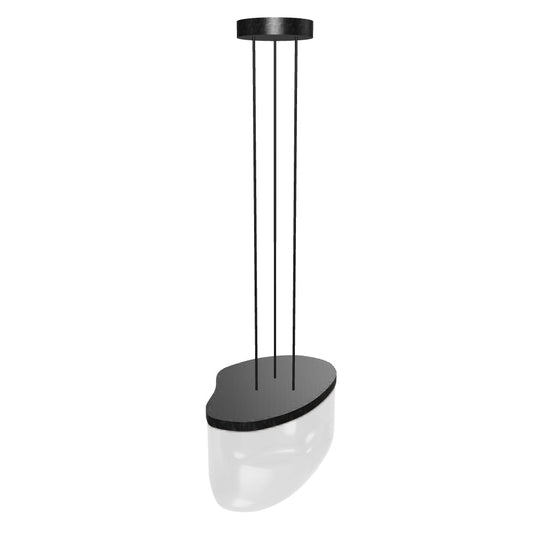 Gambia Honey Glass Black Pendant Light Chandelier 36 Cm