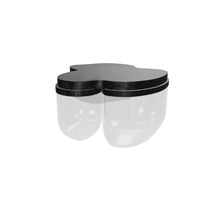 Gambia Three Honey Glass Black Wall Sconce