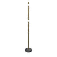 Gine Marble Bulk Brushed Brass Floor Lamp