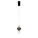 Kabil Single Smoked Glass Gray Pendant Light 28 Cm