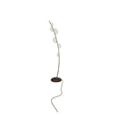 Labranda 6 Honey Glass Brown Leather Floor Lamp