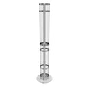 Nablus Transparent Glass Stick Brushed Brass Floor Lamp