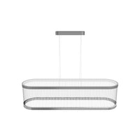 Nablus Transparent Glass Rod Antique Dining Table Chandelier