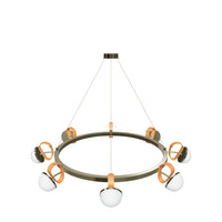 Nepal Platinum Eight Soft Glass Living Room Chandelier 80 Cm
