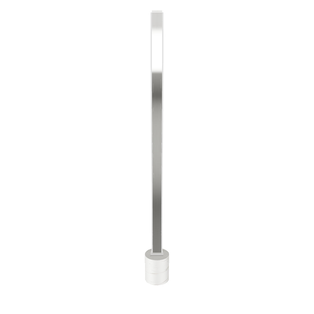 Oslo Platinum Stainless White Acrylic Floor Lamp