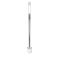 Oslo Platinum Stainless White Acrylic Floor Lamp
