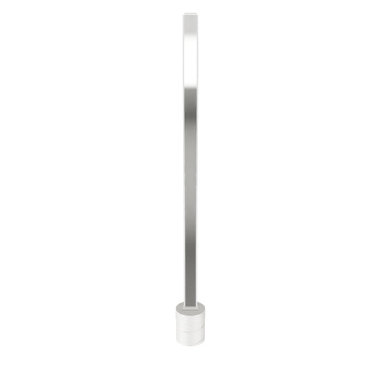 Oslo Platinum Stainless White Acrylic Floor Lamp