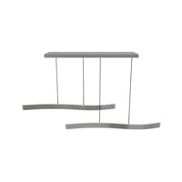 Oslo Platinum Stainless Acrylic Dining Table Chandelier