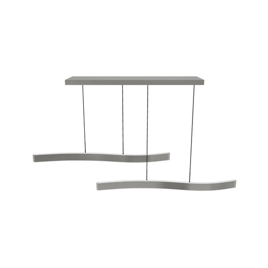 Oslo Platinum Stainless Acrylic Dining Table Chandelier