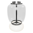 Salvador Smoked & White Glass Platinum Plafonier 40Cm