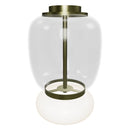 Salvador Transparent & White Glass Antique Pendant Light 40 Cm