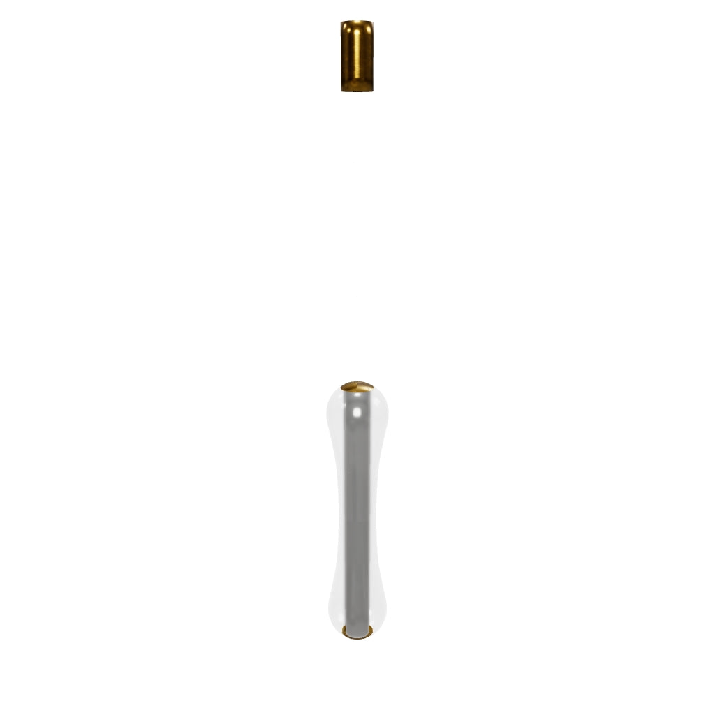 Seul Smoked Glass White Marble Antique Pendant Light
