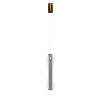 Seul Smoked Glass White Marble Antique Pendant Light