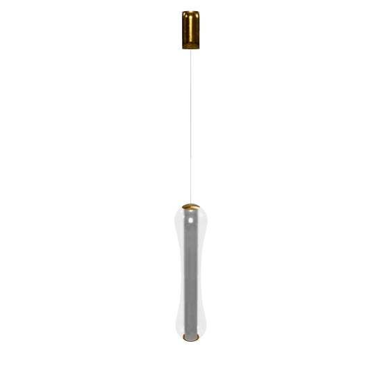 Seul Smoked Glass White Marble Antique Pendant Light