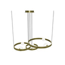 Stockholm Gold Stainless White Acrylic Chandelier 132Cm