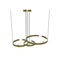 Stockholm Gold Stainless White Acrylic Chandelier 132Cm