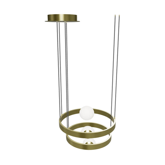 Stockholm Gold Stainless White Acrylic Chandelier 55Cm