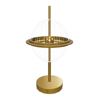 Carina Globe Transparent Acrylic Gold Table Lamp 23 Cm