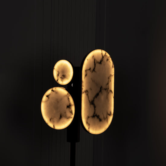 Regina Platinum Marble Floor Lamp | Modern Decorative Lighting For Homes & Hotels