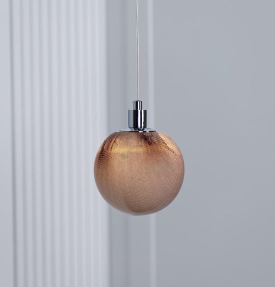 Ribe Bubble Cherry Wire Glass Nickel Pendant Light Chandelier