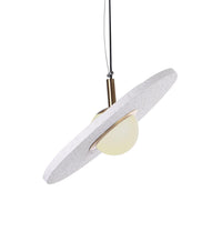 Şalık Antique White Concrete Led Pendant Light Chandelier 30 Cm - Heka Lighting & Trading Limited