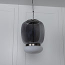 Salvador Smoked & White Glass Antique Pendant Light 40 Cm - Heka Lighting & Trading Limited
