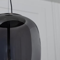 Salvador Smoked & White Glass Antique Pendant Light 40 Cm - Heka Lighting & Trading Limited