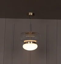 Salvador Transparent & White Glass Antique Pendant Light Chandelier 27 Cm - Heka Lighting & Trading Limited