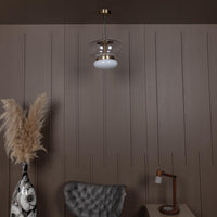Salvador Transparent & White Glass Antique Pendant Light Chandelier 27 Cm - Heka Lighting & Trading Limited