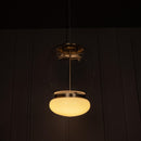 Salvador Transparent & White Glass Antique Pendant Light 40 Cm - Heka Lighting & Trading Limited