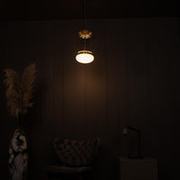 Salvador Transparent & White Glass Antique Pendant Light 40 Cm - Heka Lighting & Trading Limited