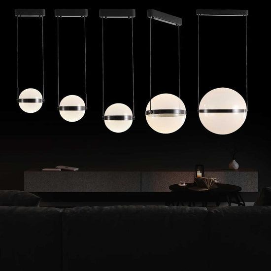 Semruk Globe Single Acrylic Led Pendant Light Chandelier 40 Cm