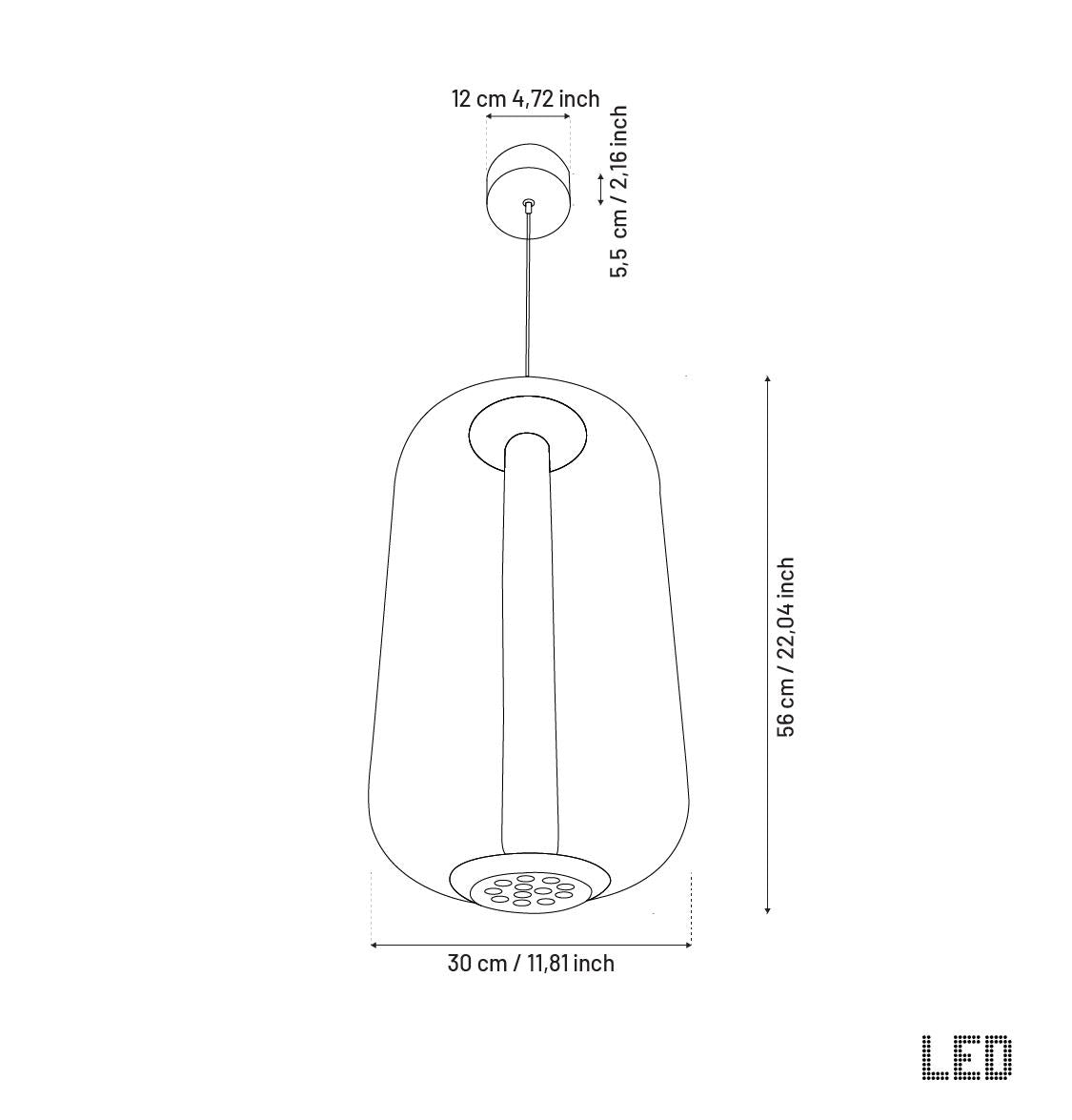Seul  Smoked Glass White Marble Antique Pendant Light 56 Cm - Heka Lighting & Trading Limited