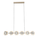 Üsküp 6-Piece Transparent Crystal Chrome Dining Table Chandelier - Heka Lighting & Trading Limited