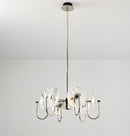Üsküp 6-Piece Transparent Crystal Chrome Living Room Chandelier - Heka Lighting & Trading Limited